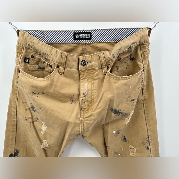 Mostly heard Rarely Seen Chino Khakis Distressed Pants 34x33 (X-1) - Picture 3 of 12